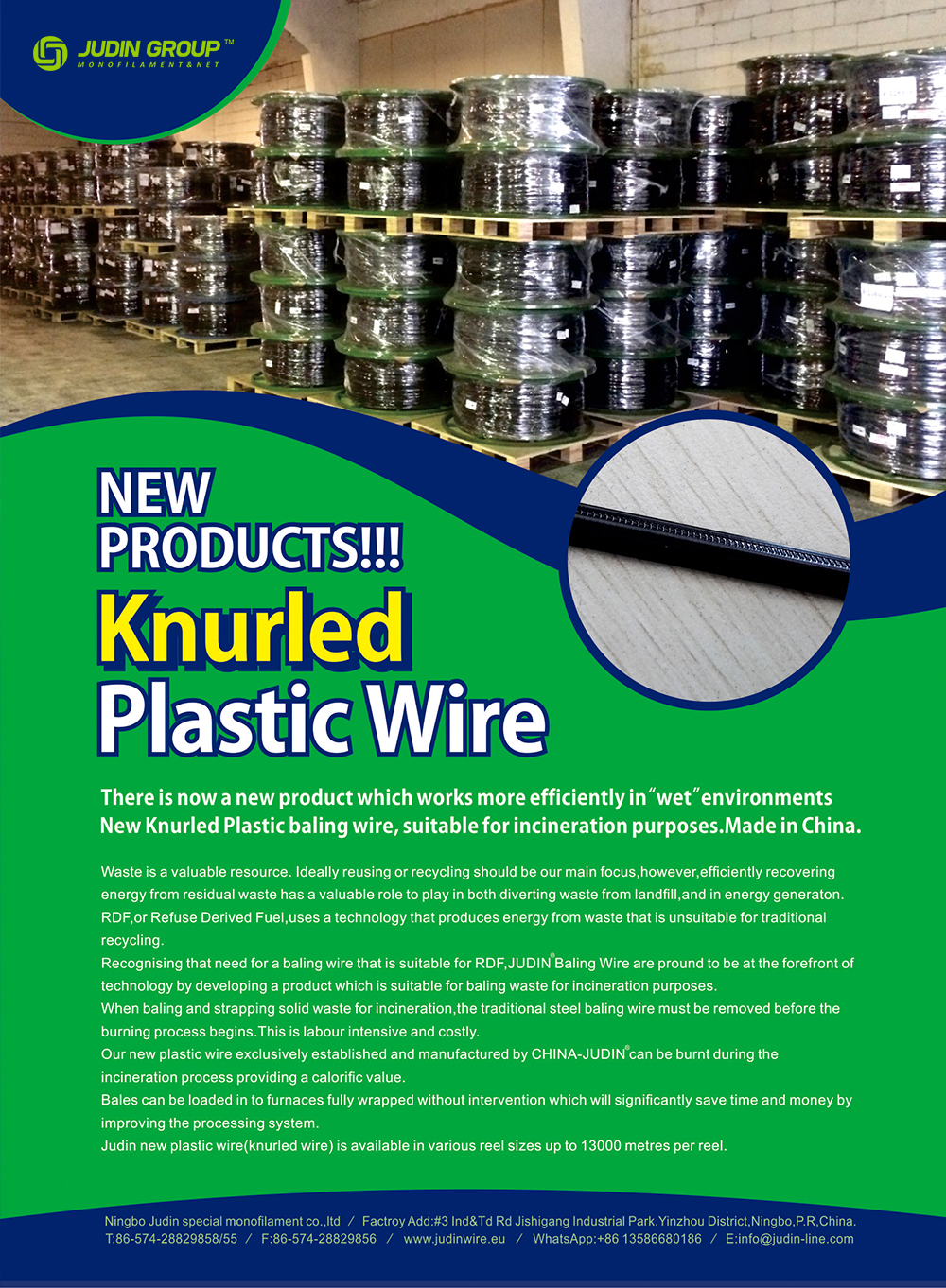 RDF SRF Plastic Baling Wire Catalog